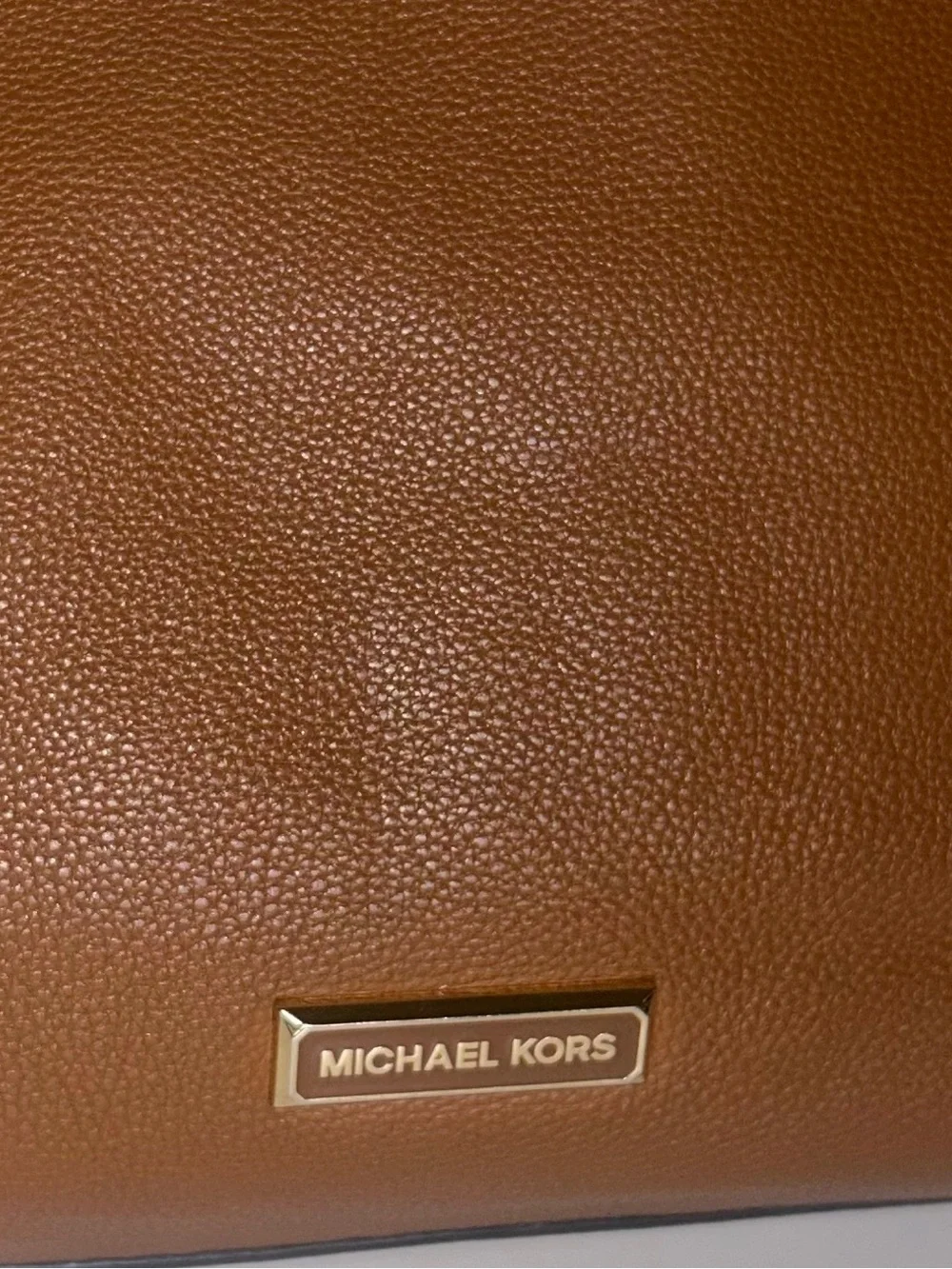 Michael Kors Tan Pebbled Leather Shoulder Tote